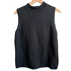 Vintage Ann Taylor Italian Merino Wool Vest Size L Sleeveless Sweater